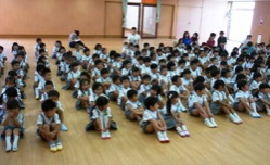 ２学期の始業式・９月朝会を行いました